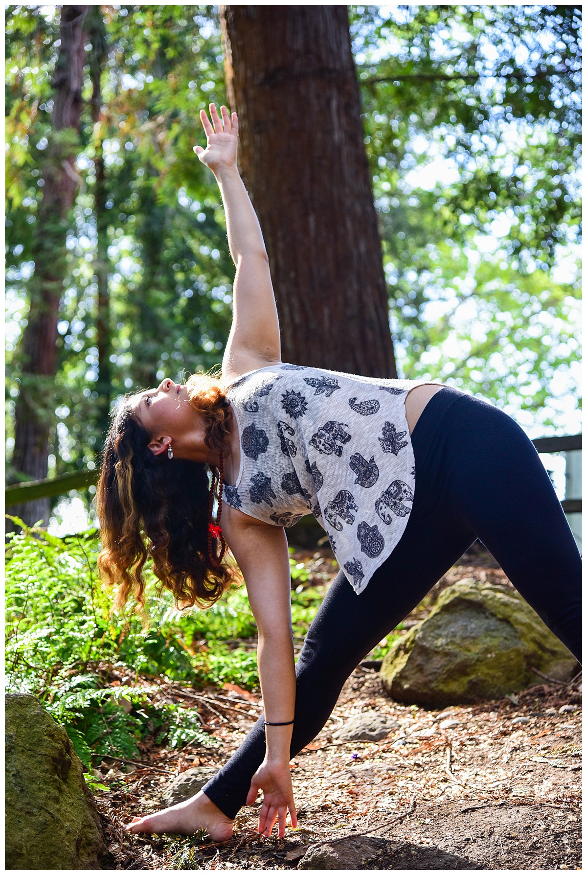 Yoga portrait session in Cuesta Park, Mountain View, CA