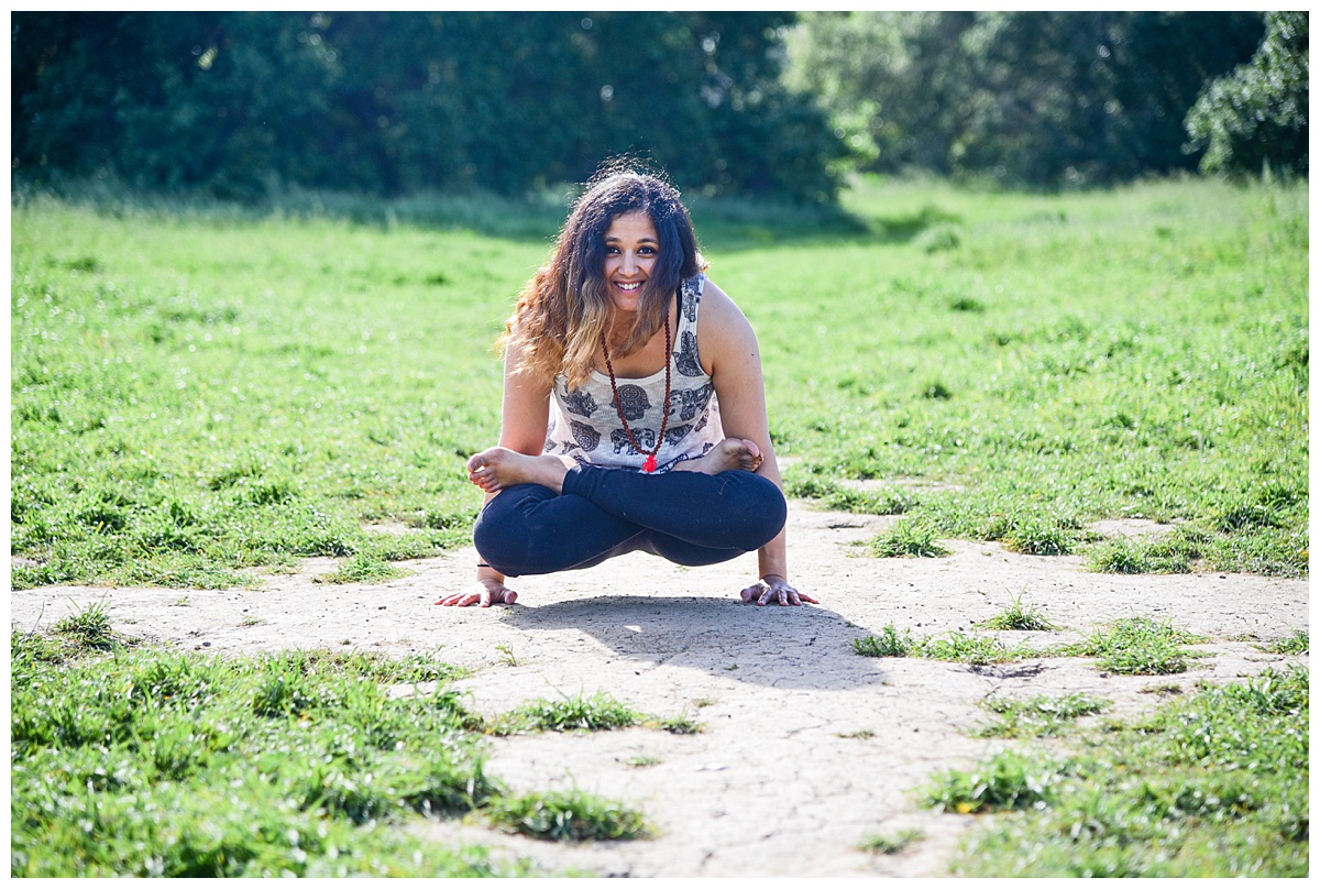 Yoga portrait session in Cuesta Park, Mountain View, CA