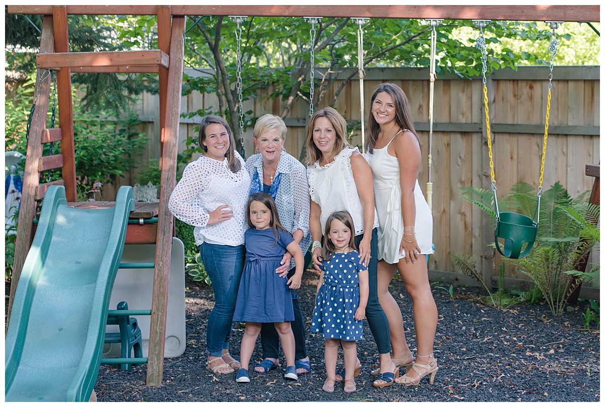 Grandma with daughters and granddaughters family portraits