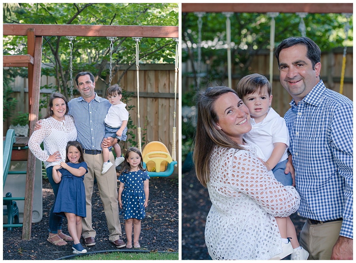 Family backyard photoshoot in River Forest, IL