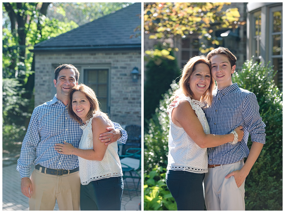 Backyard family photoshoot in River Forest, IL