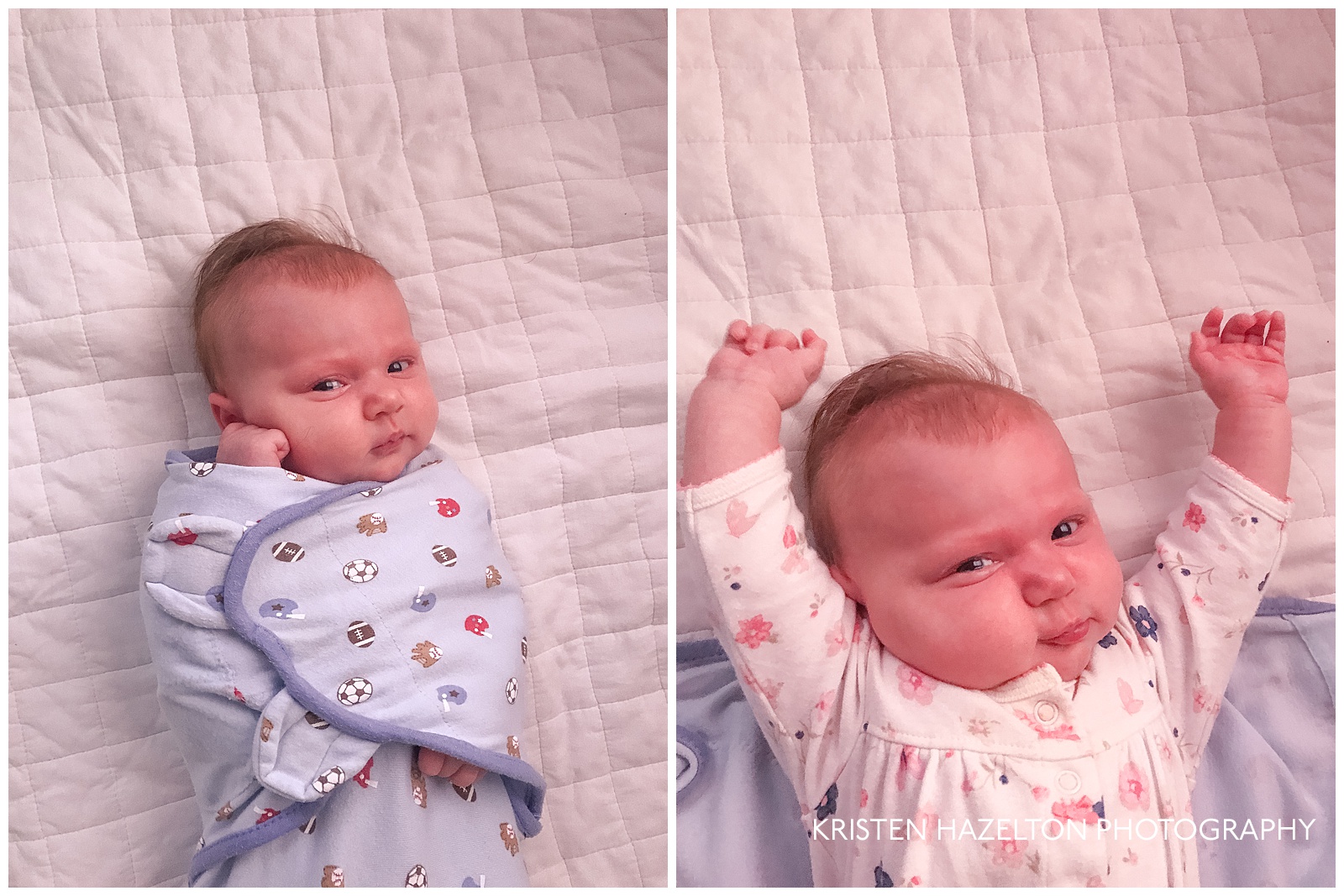 Collage of a baby stretching