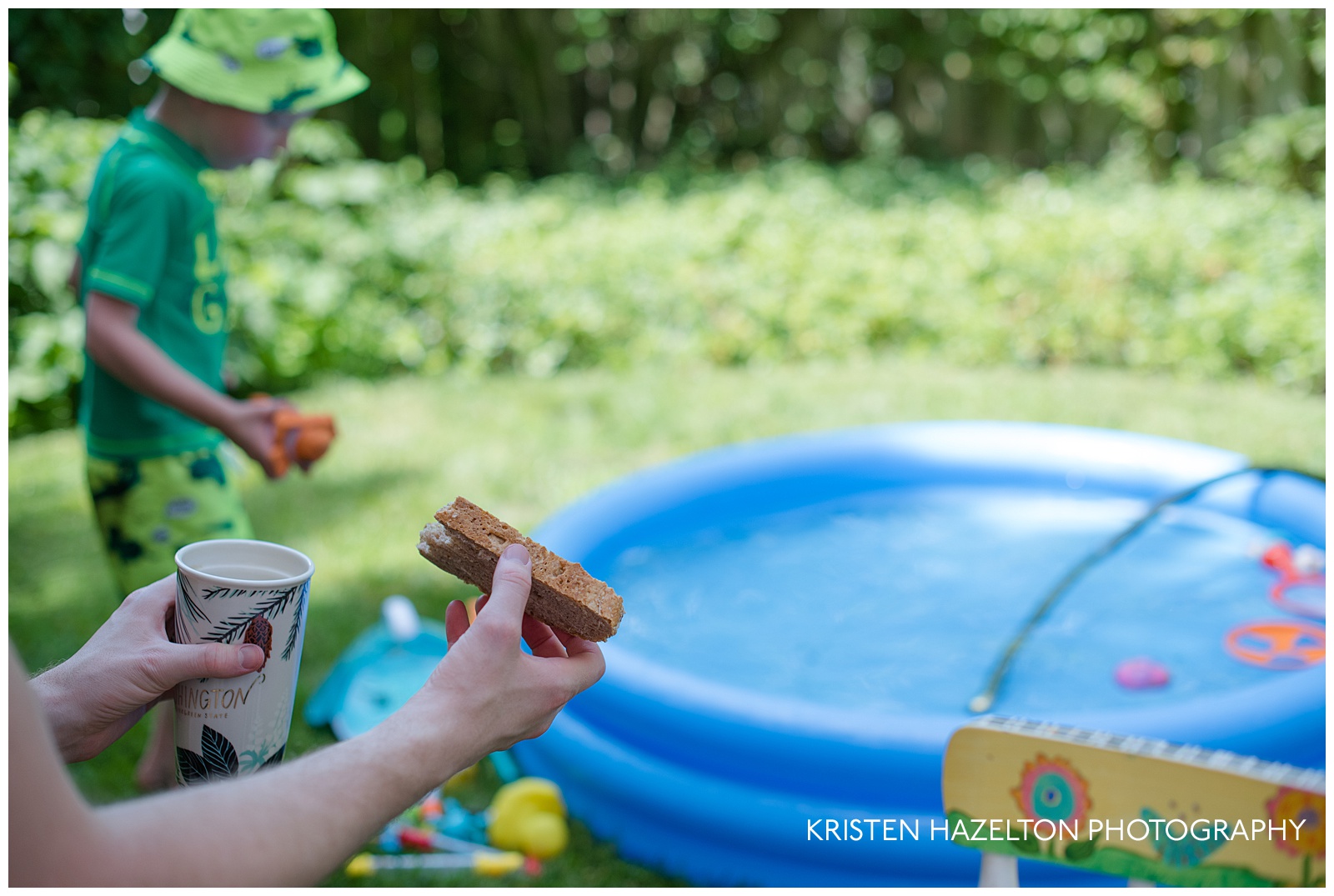 Pandemic Fourth of July - homemade bread and tiny kiddie pool in the backyard