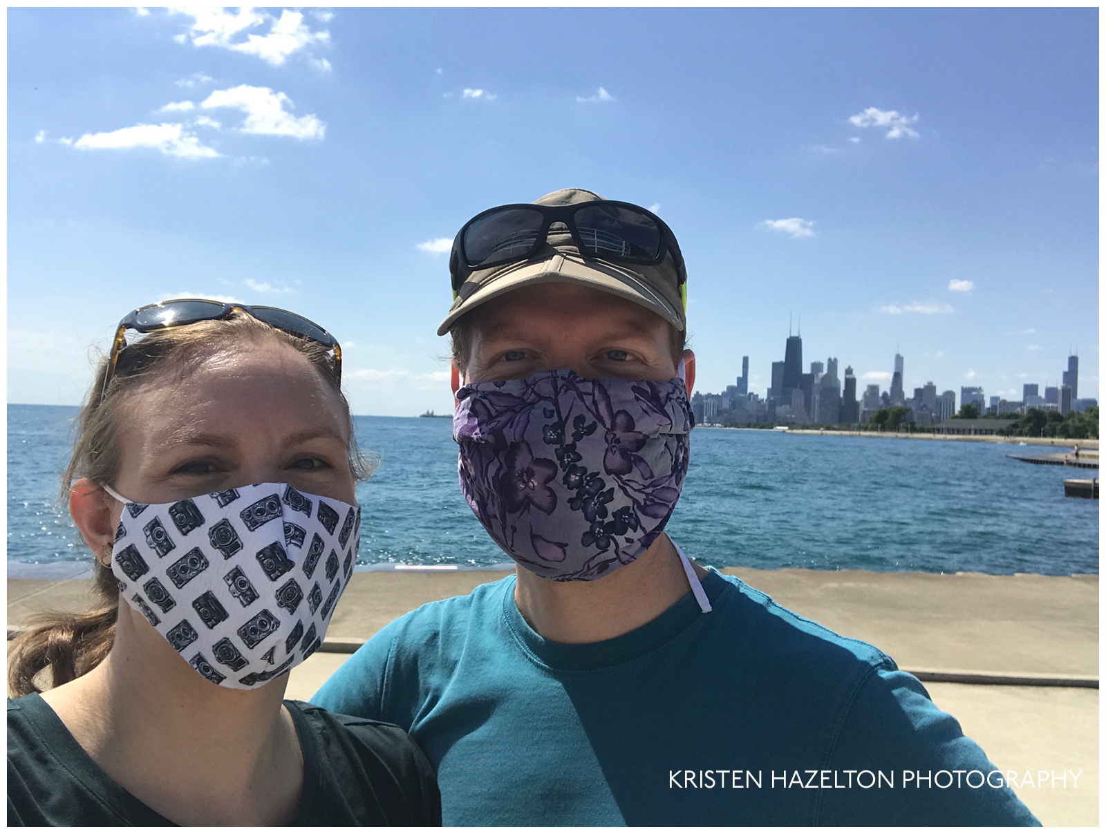 Pandemic selfie with the Chicago, IL city skyline