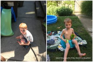 Four year old boy with a dropped popsicle