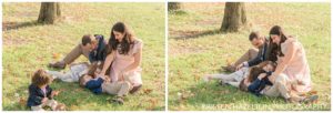Tickle fight at family fall portraits