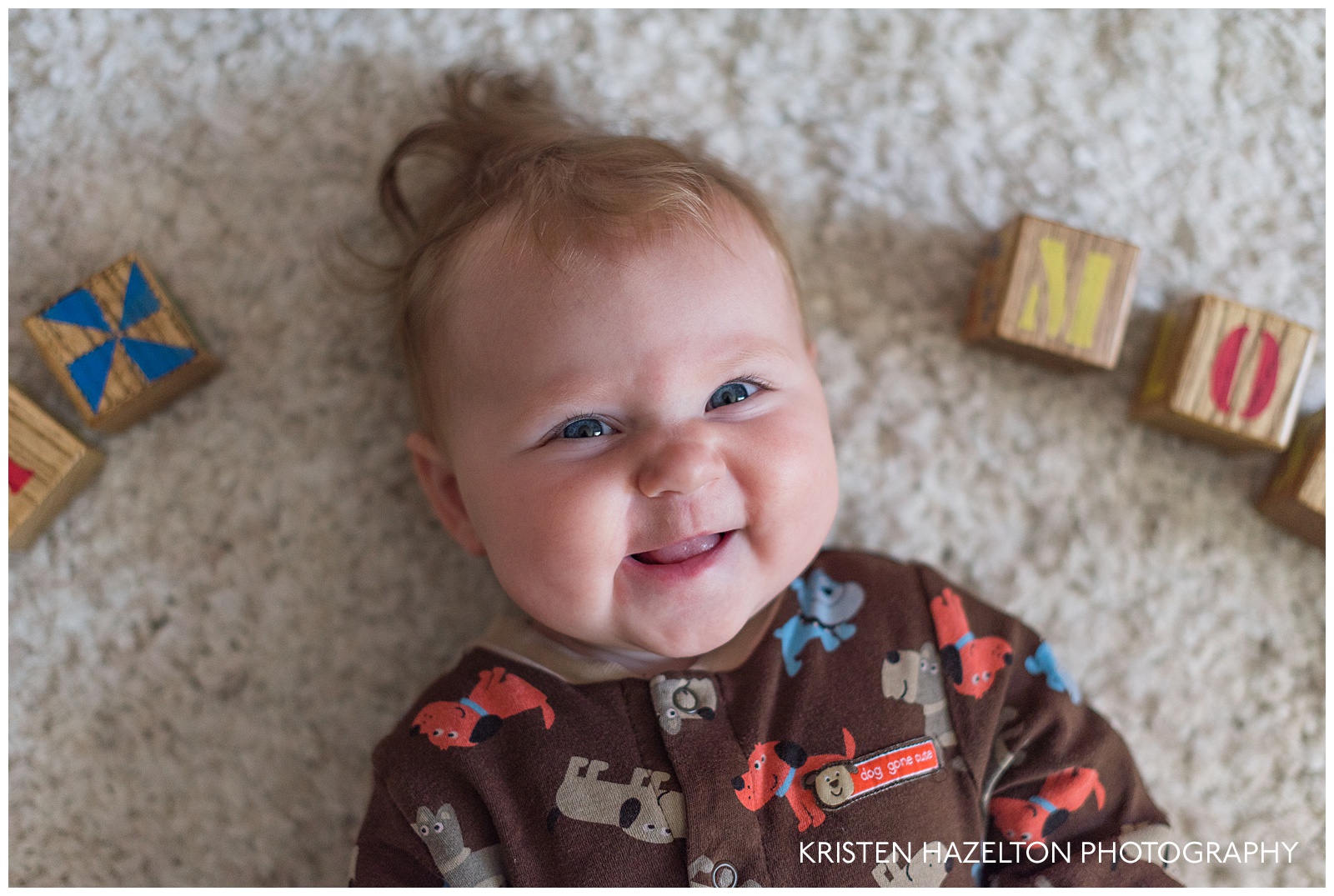 Smiling 6-month old baby