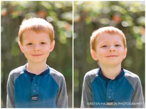 Portraits of a four-year old boy