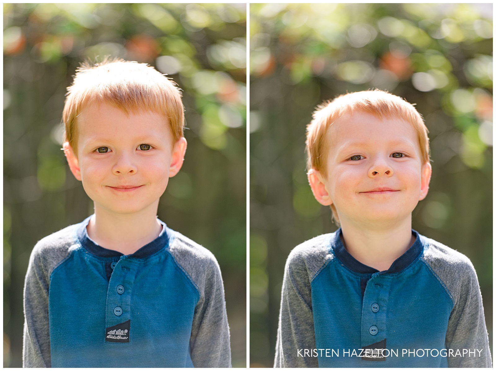 Portraits of a four-year old boy