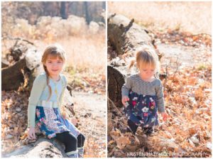 Fall portraits of two young sisters