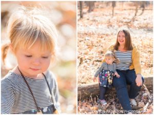 Portrait of a mother and daughter in Thatcher Woods, River Forest, IL