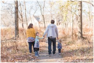 Fall family portraits at Thatcher Woods, River Forest, IL