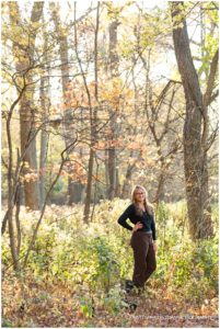 Senior portraits at Thatcher Woods in River Forest, IL