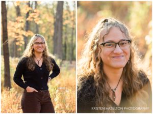 Senior portraits at Thatcher Woods in River Forest, IL