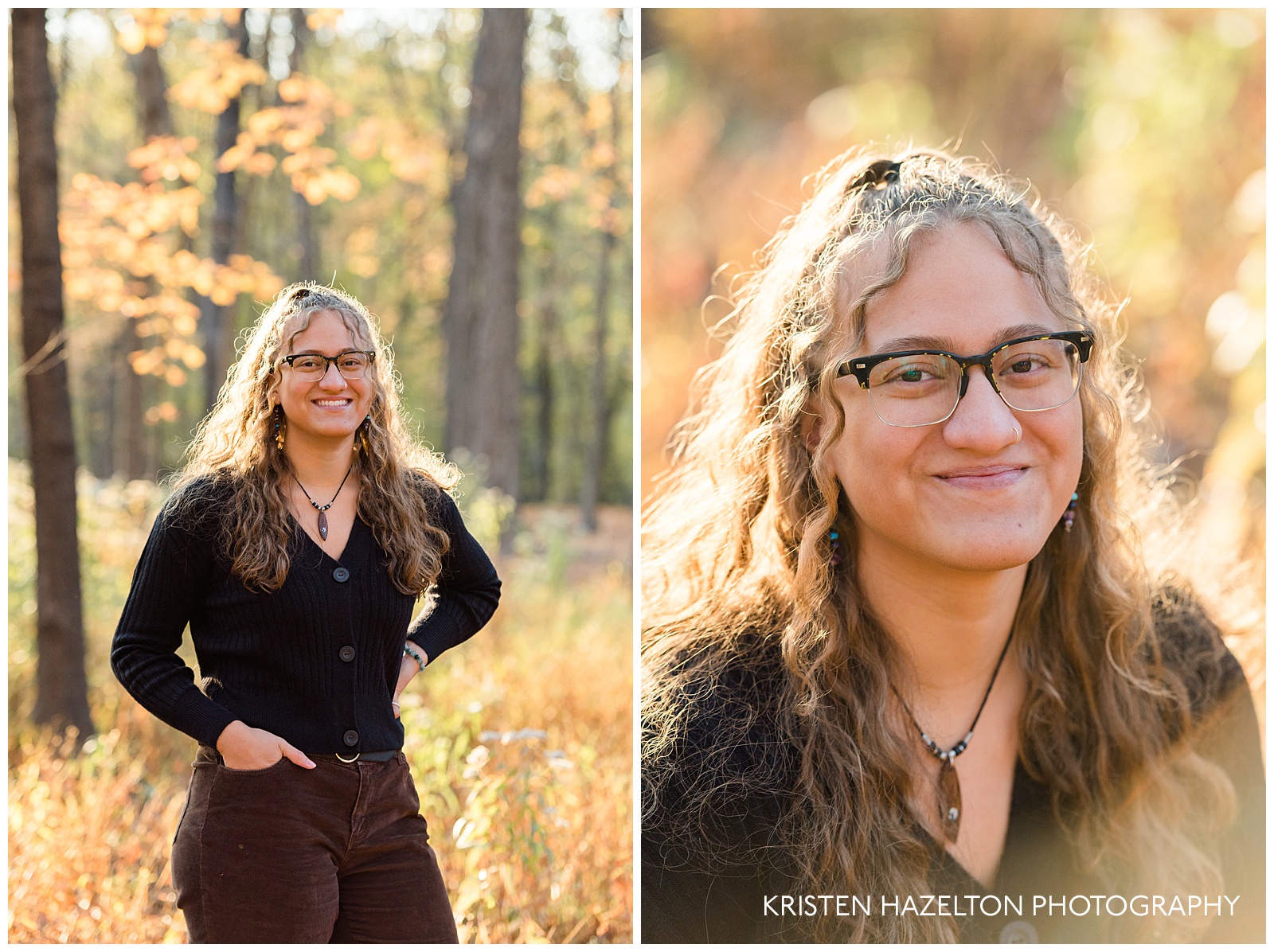 Senior portraits at Thatcher Woods in River Forest, IL by Oak Park senior photographer Kristen Hazelton