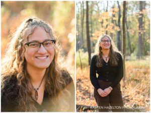 Senior portraits at Thatcher Woods in River Forest, IL