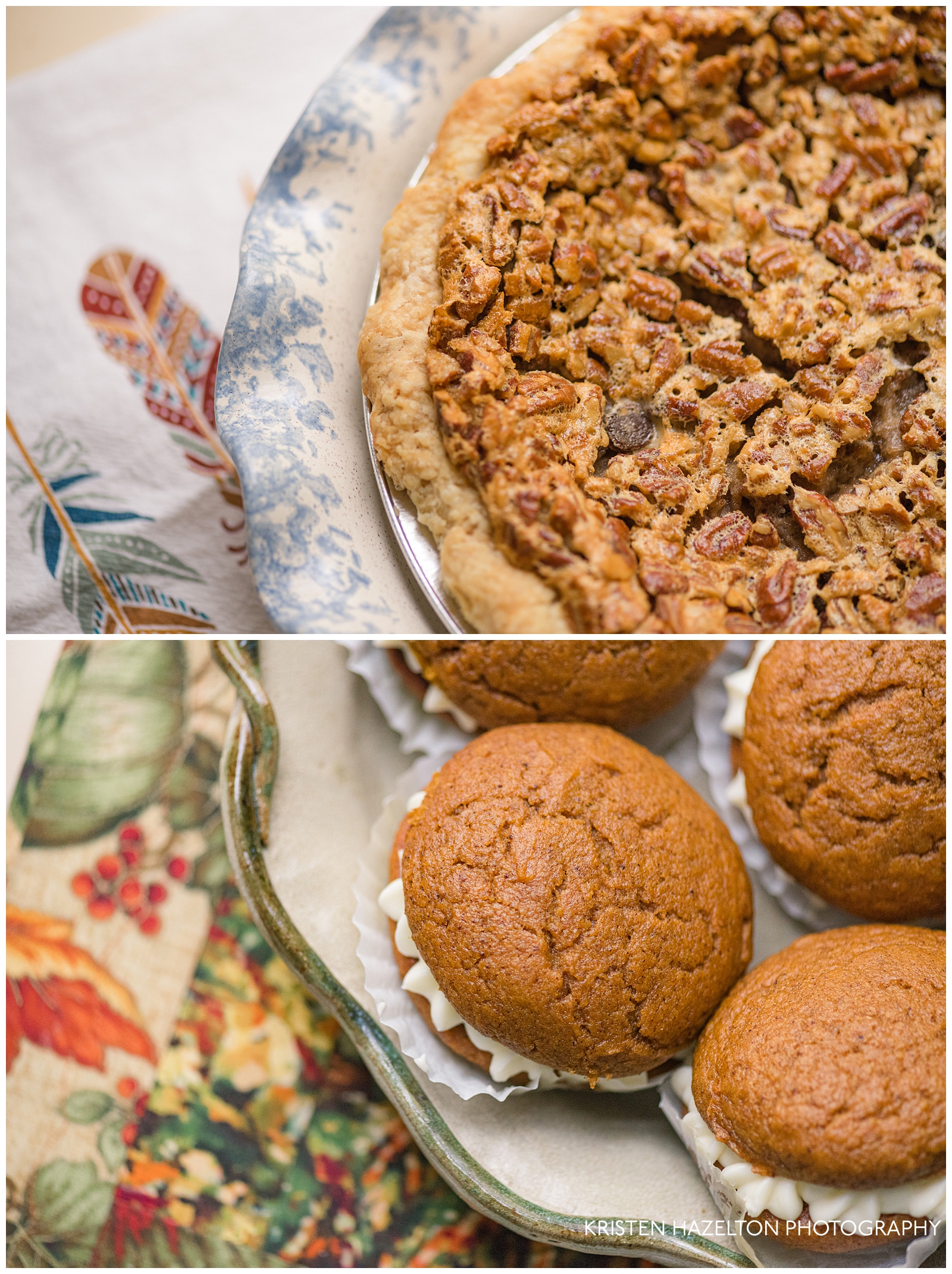 Chocolate bourbon pecan pie and pumpkin whoopie pies for Thanksgiving