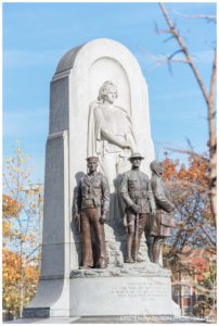 World War I monument in Scoville Park, Oak Park, IL