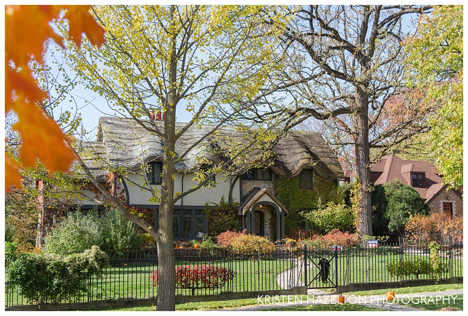 the Frank Long house with Storybook roof in Oak Park, IL