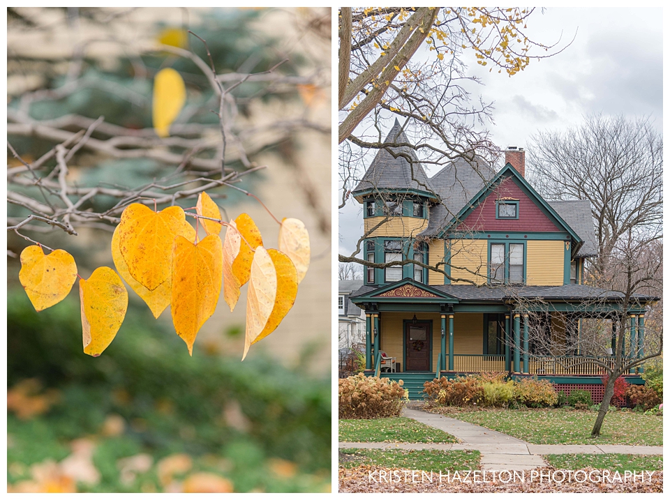 Beautiful victorian home in the fall