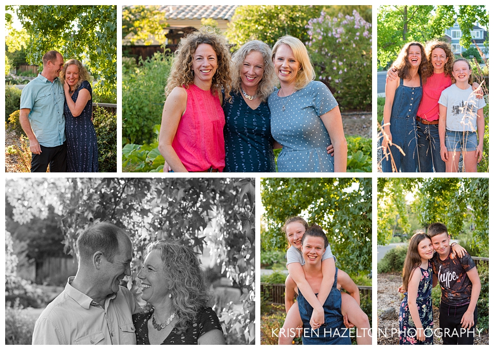 Golden hour extended family portraits in Livermore, CA, by photographer Kristen Hazelton