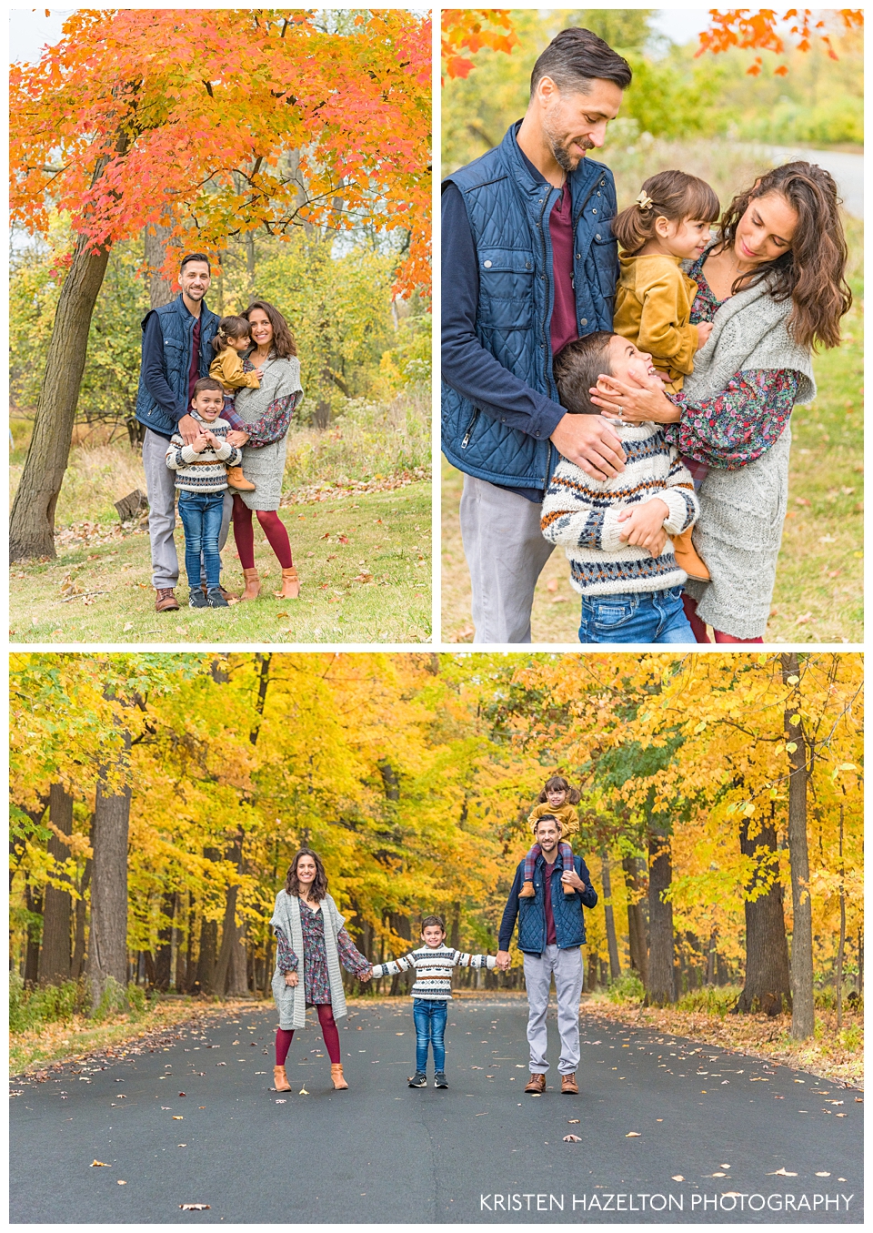 Vibrant fall family portraits by Oak Park, IL photographer Kristen Hazelton