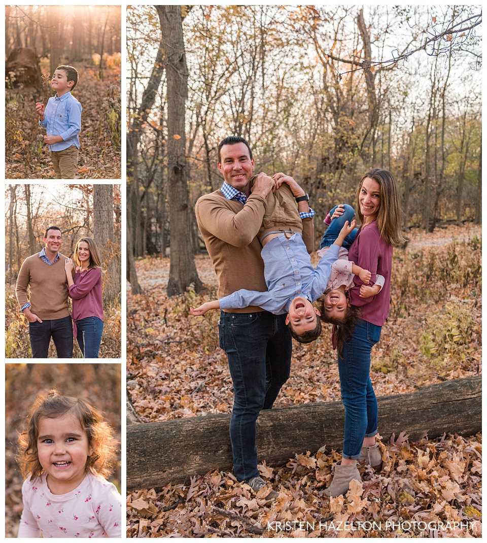 Golden hour fall family portraits by Oak Park, IL photographer Kristen Hazelton