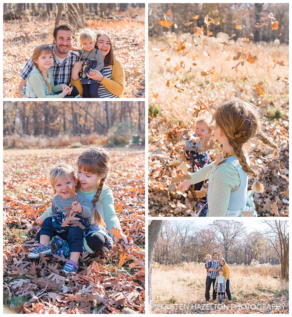 Fall meadow family portraits by Oak Park, IL photographer Kristen Hazelton