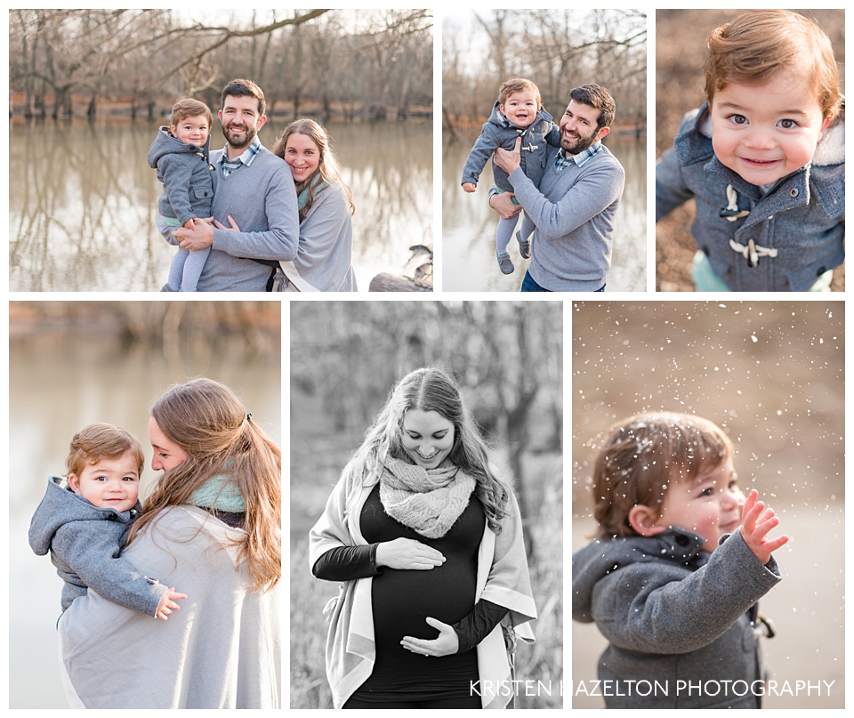 Early winter family and maternity portraits by Oak Park, IL photographer Kristen Hazelton