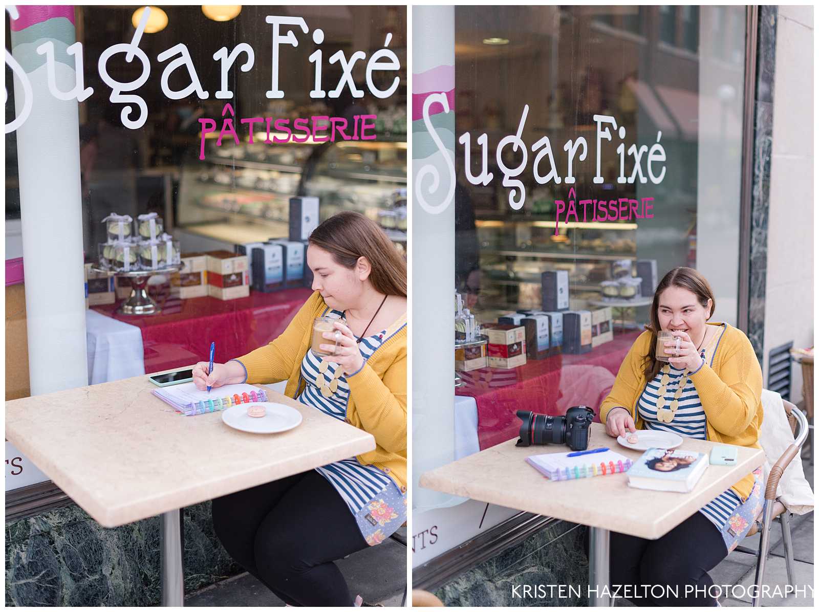Photographer working at Sugar Fixe patisserie