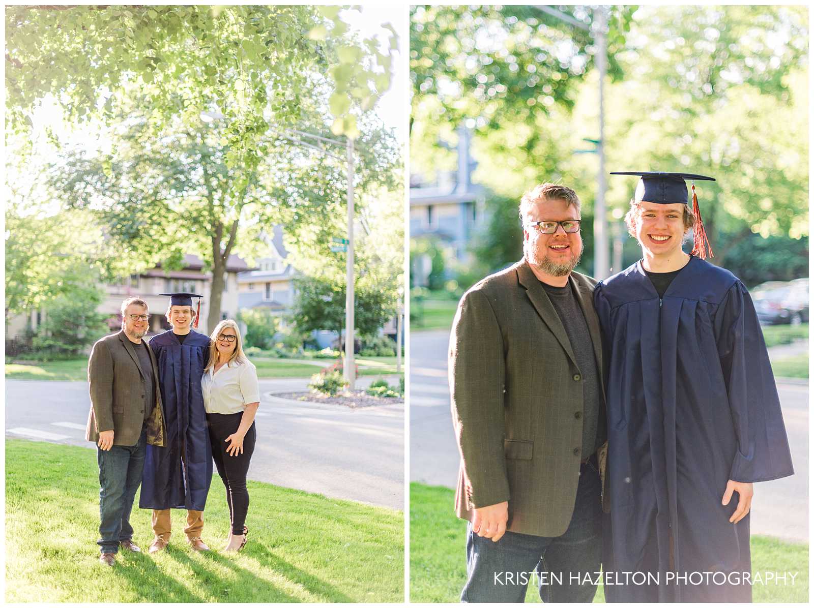 Family photos with high school graduate