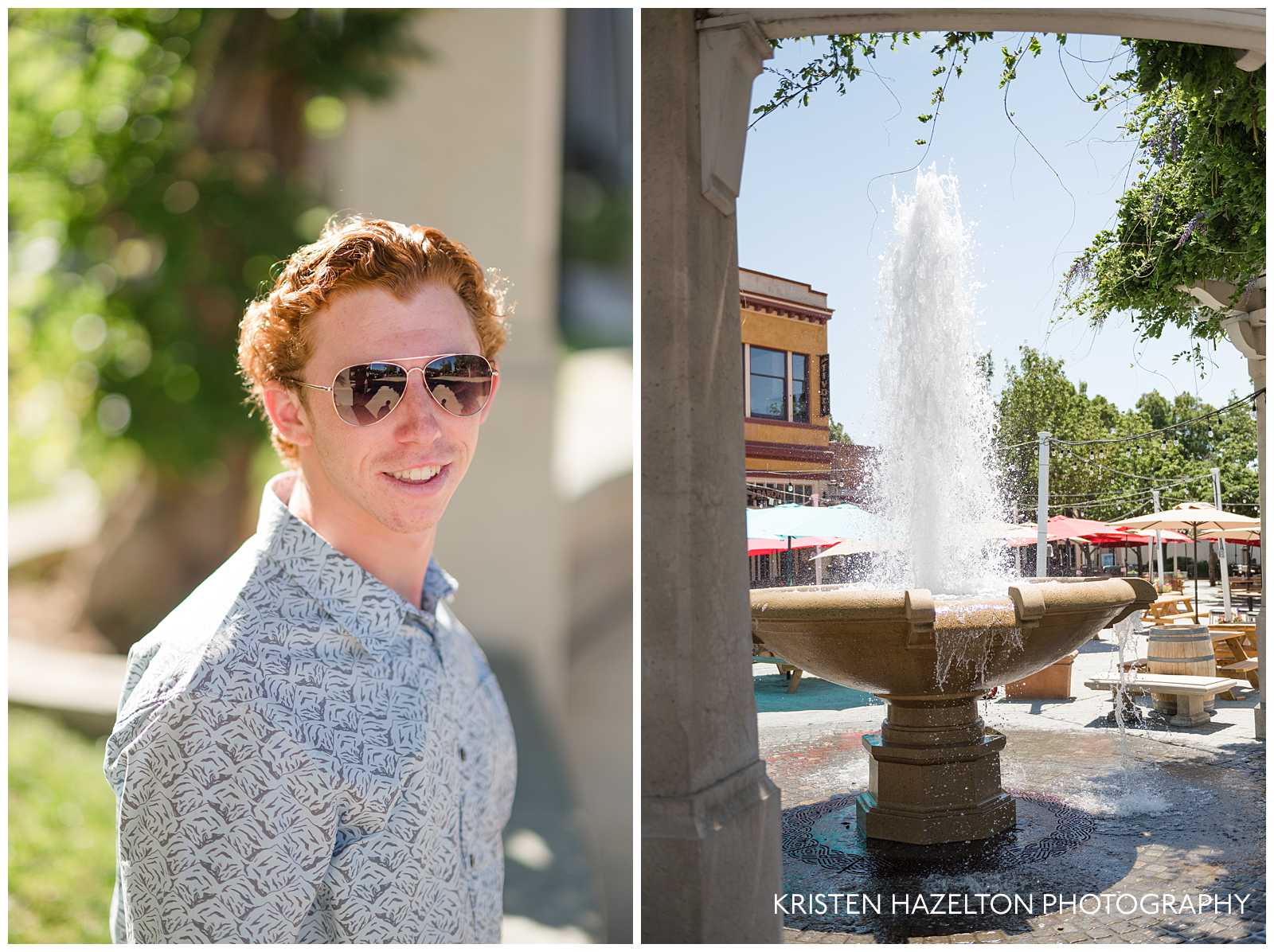 Redheaded man wearing aviators in downtown Livermore, CA