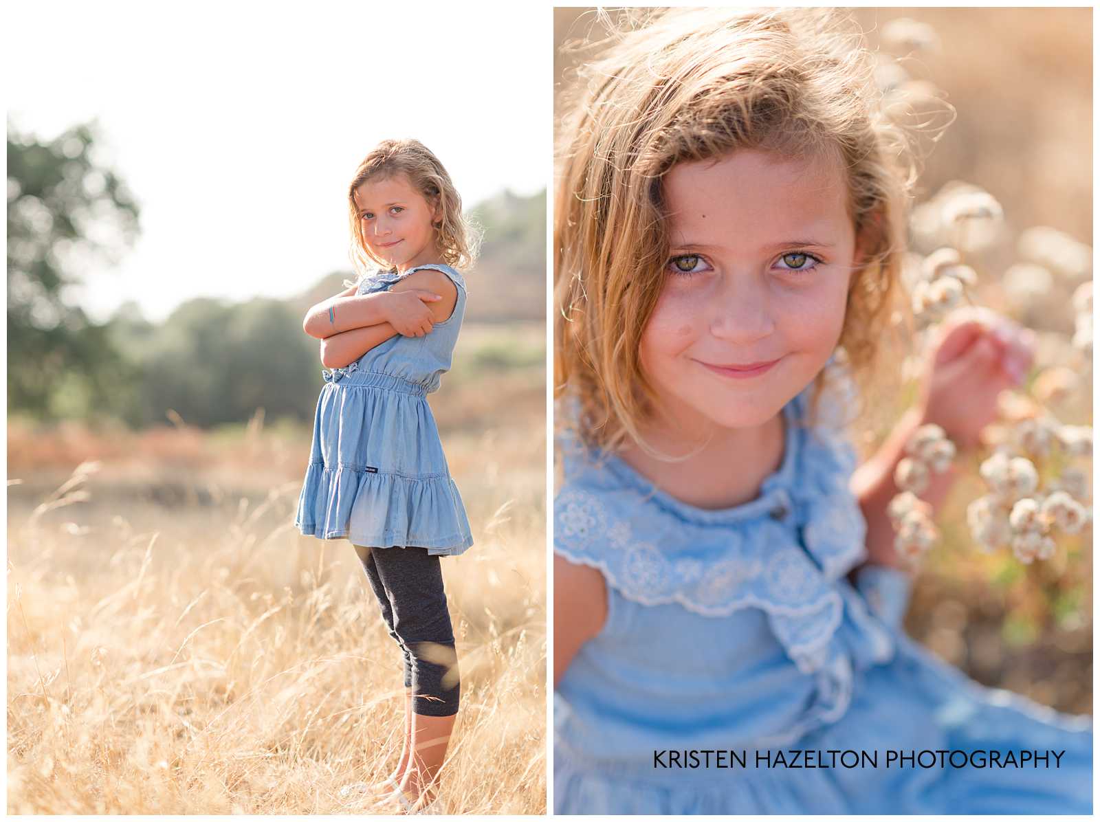 Portraits of a young girl in San Diego county