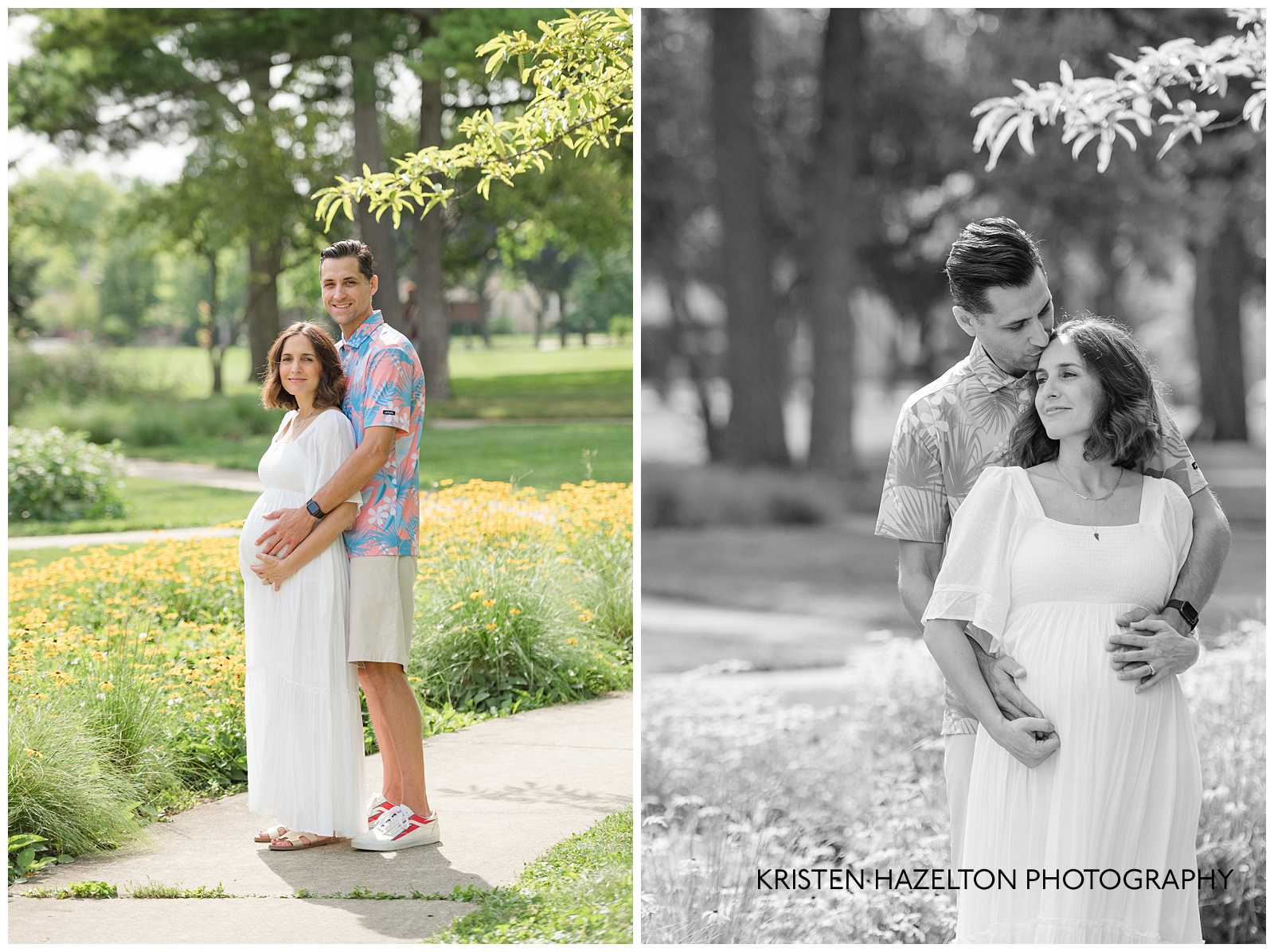 Maternity photos of a husband and wife
