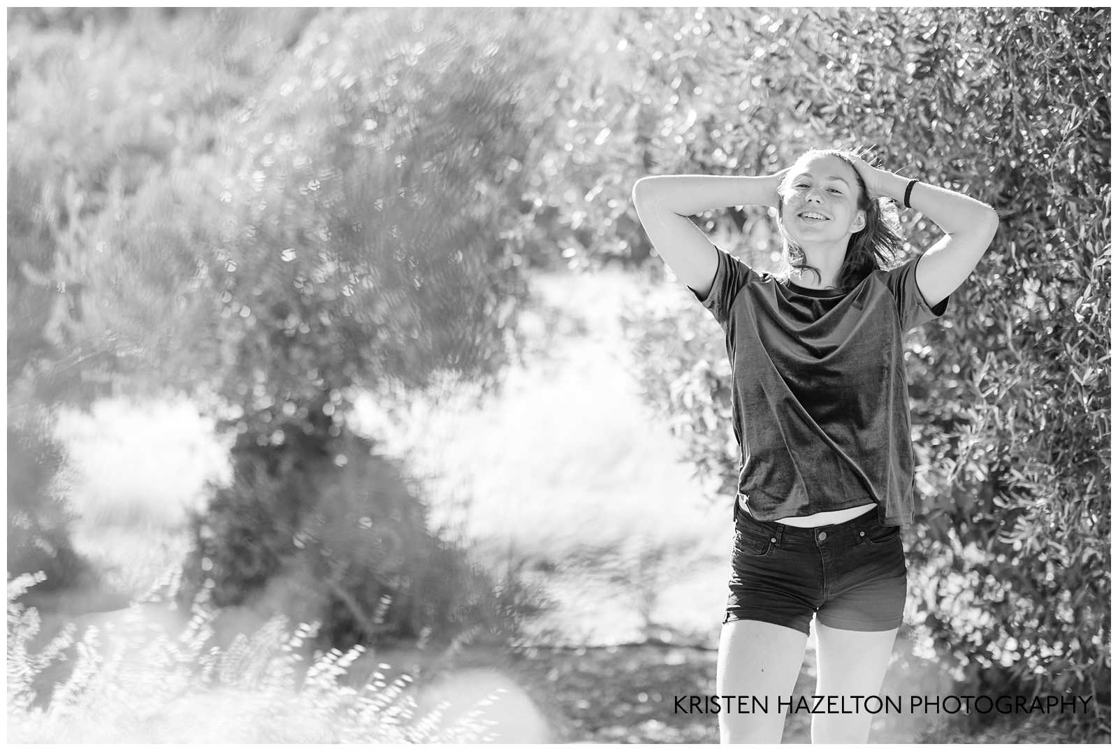 black and white olive grove high school senior portraits by livermore, ca senior photographer Kristen Hazelton