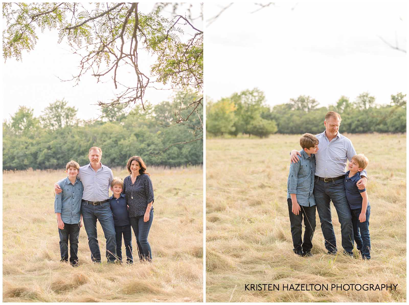 Family photos in a meadow by Berwyn, IL photographer Kristen Hazelton