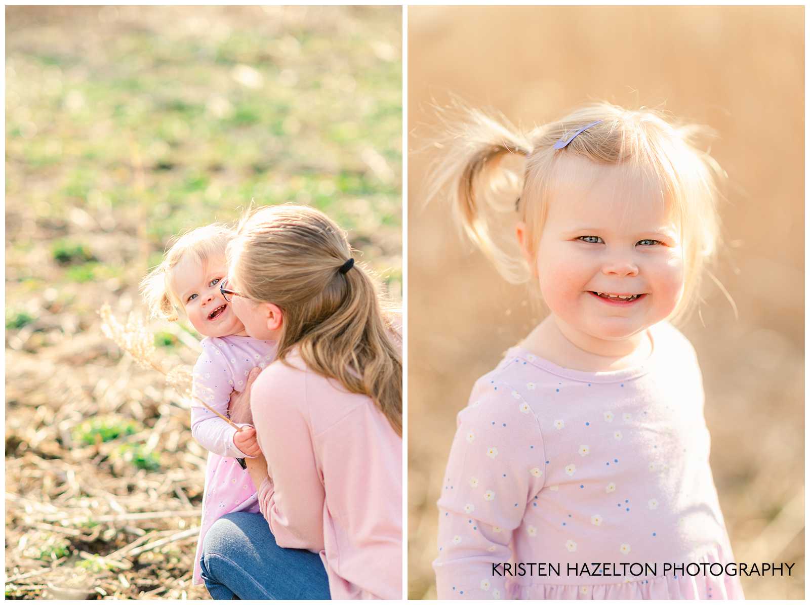 Forest Park family photography; portrait of a two year old girl