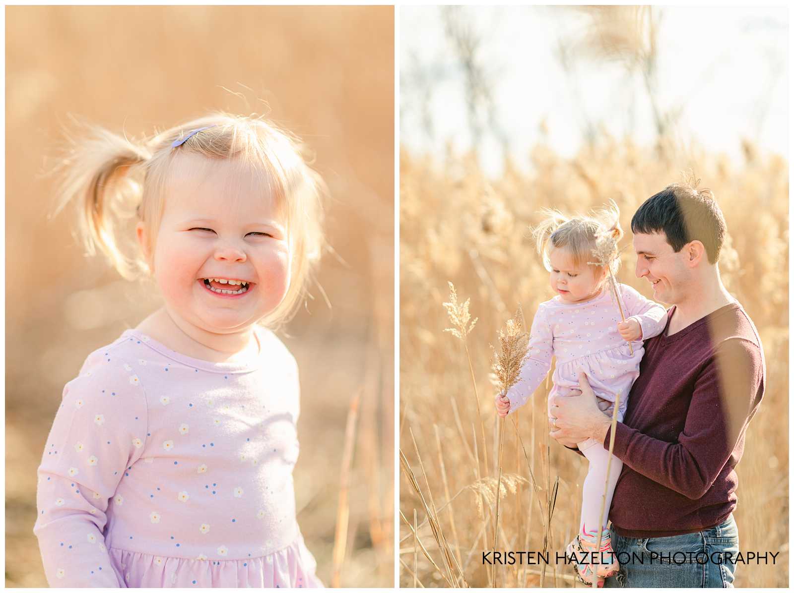 Forest Park family photography; toddler girl laughing