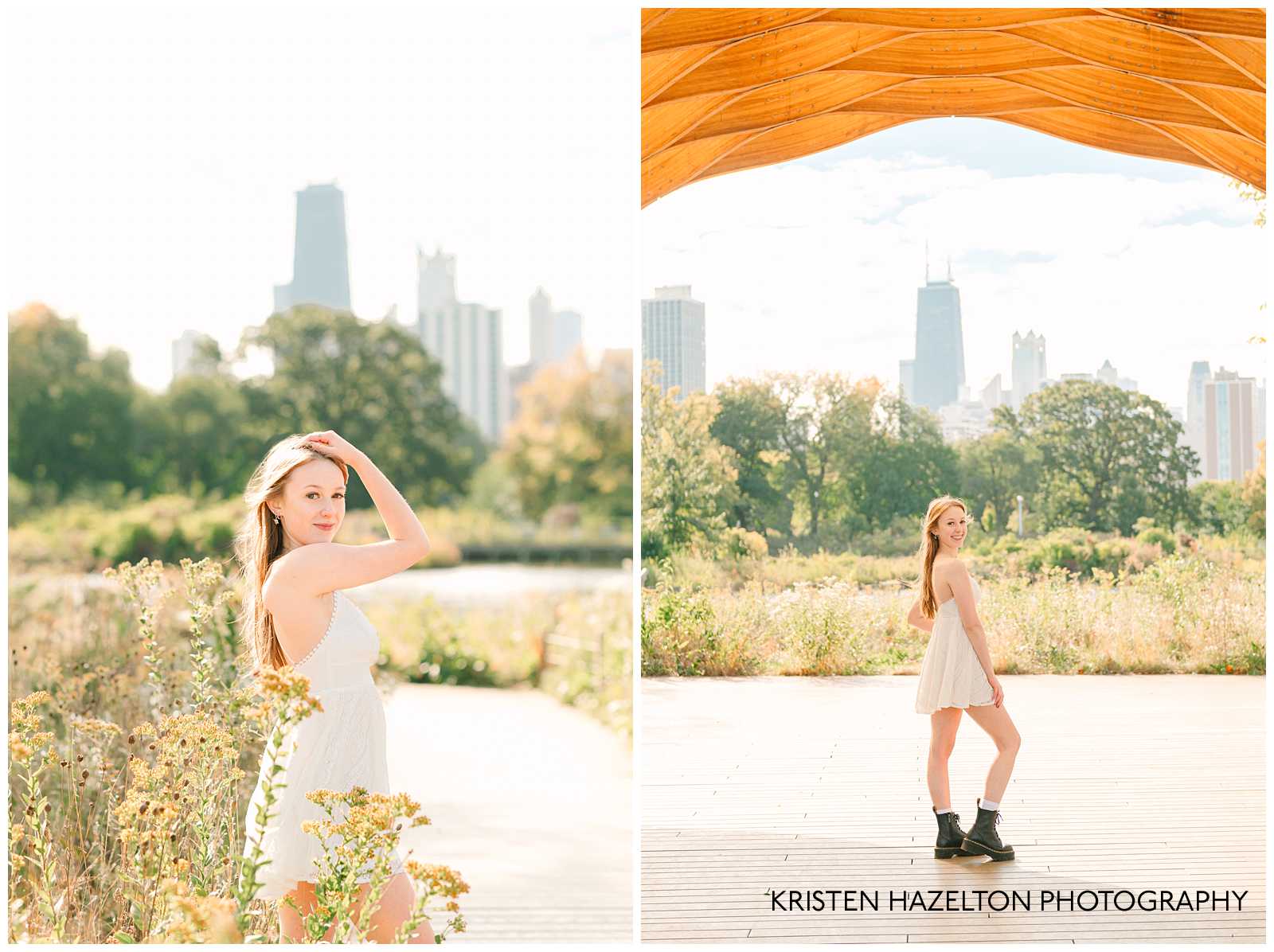 Chicago senior photos at Lincoln Park zoo with the Honeycomb