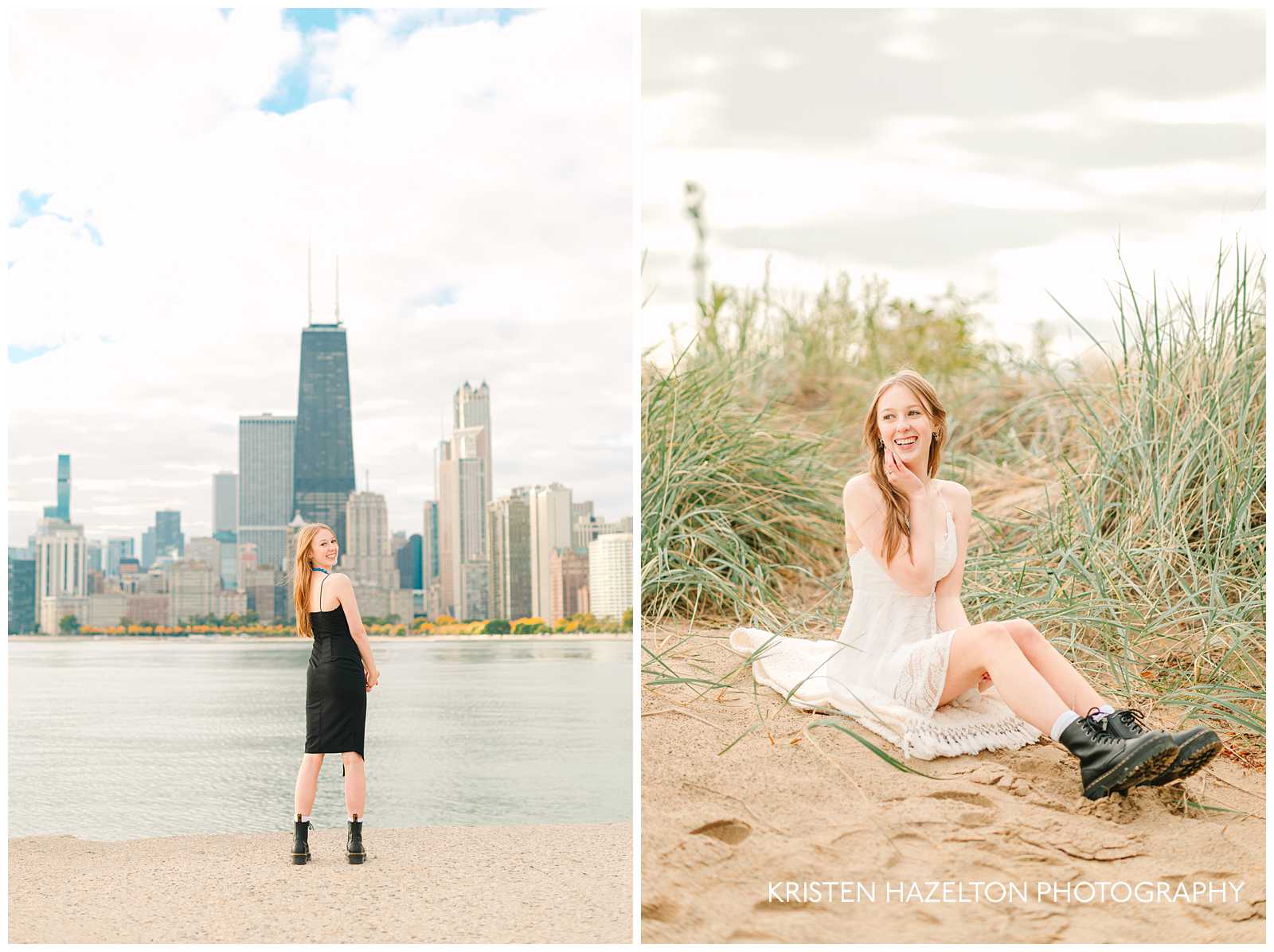 High school senior portraits at North Avenue Beach, one of the best Chicago beaches