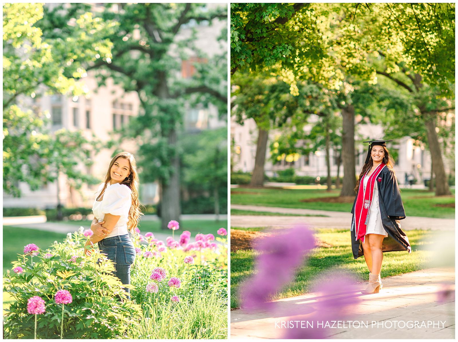 University of Chicago graduation photos in the UChicago Quadrangle. 