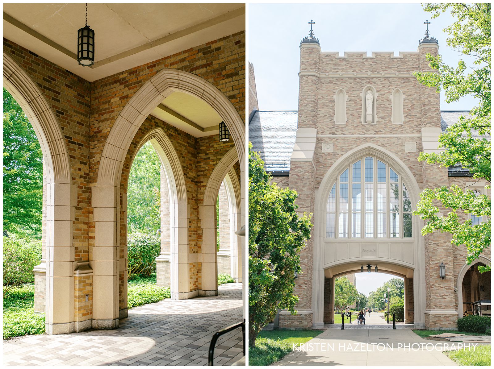 Notre Dame Law School building; a great location for Notre Dame graduation portraits