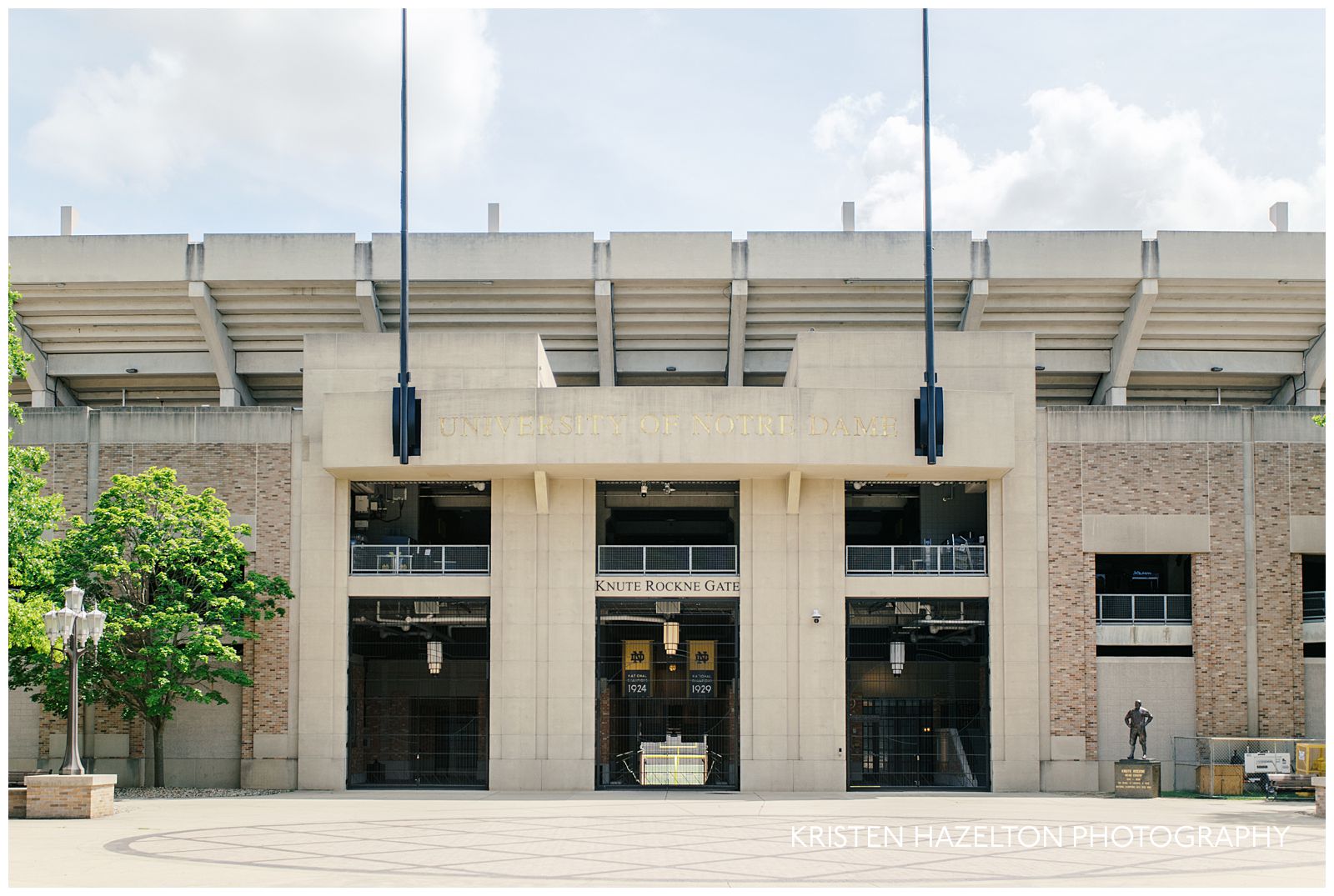 Knute Rockne Gate; a great location for Notre Dame graduation portraits
