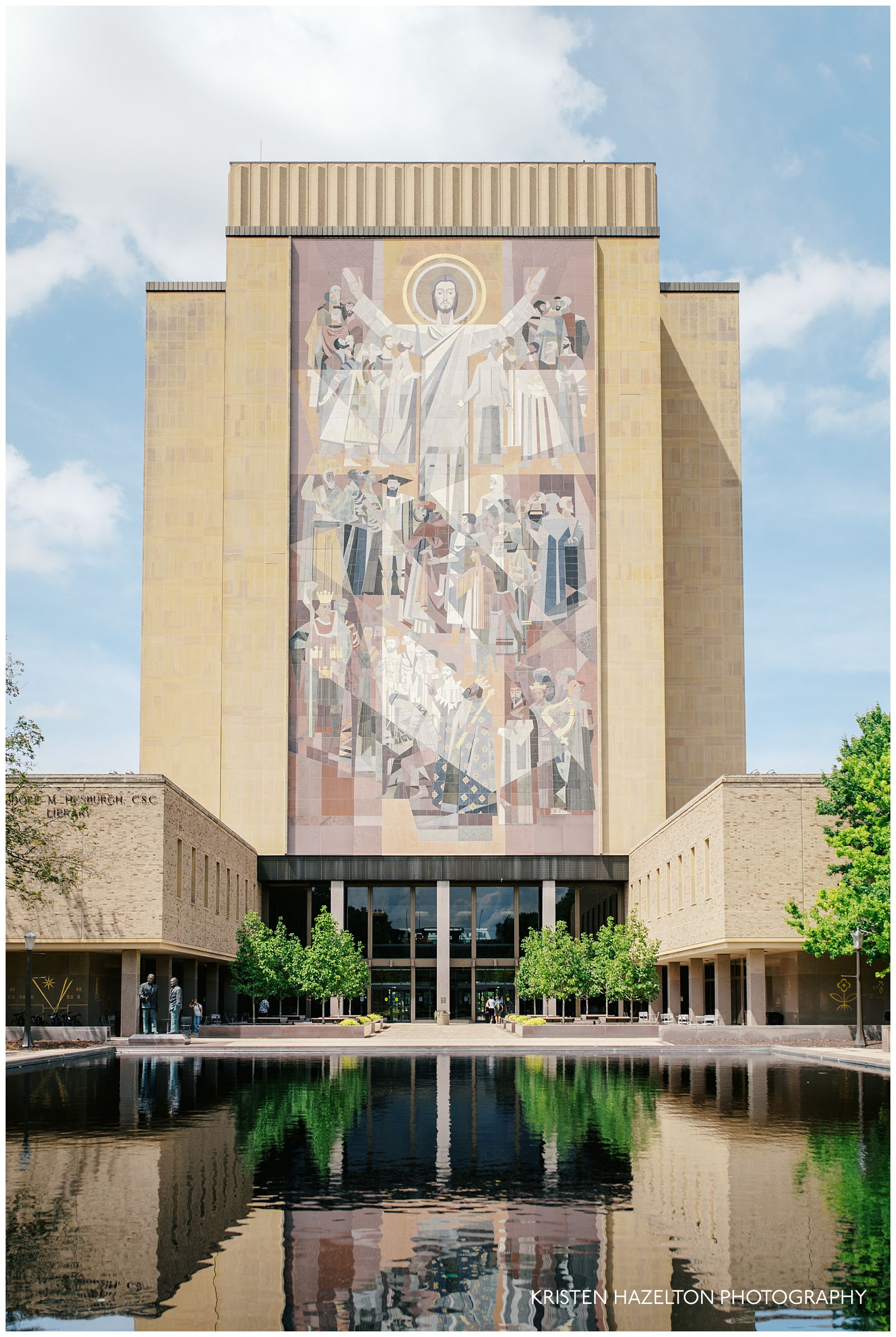 Touchdown Jesus mural; a great location for Notre Dame graduation portraits