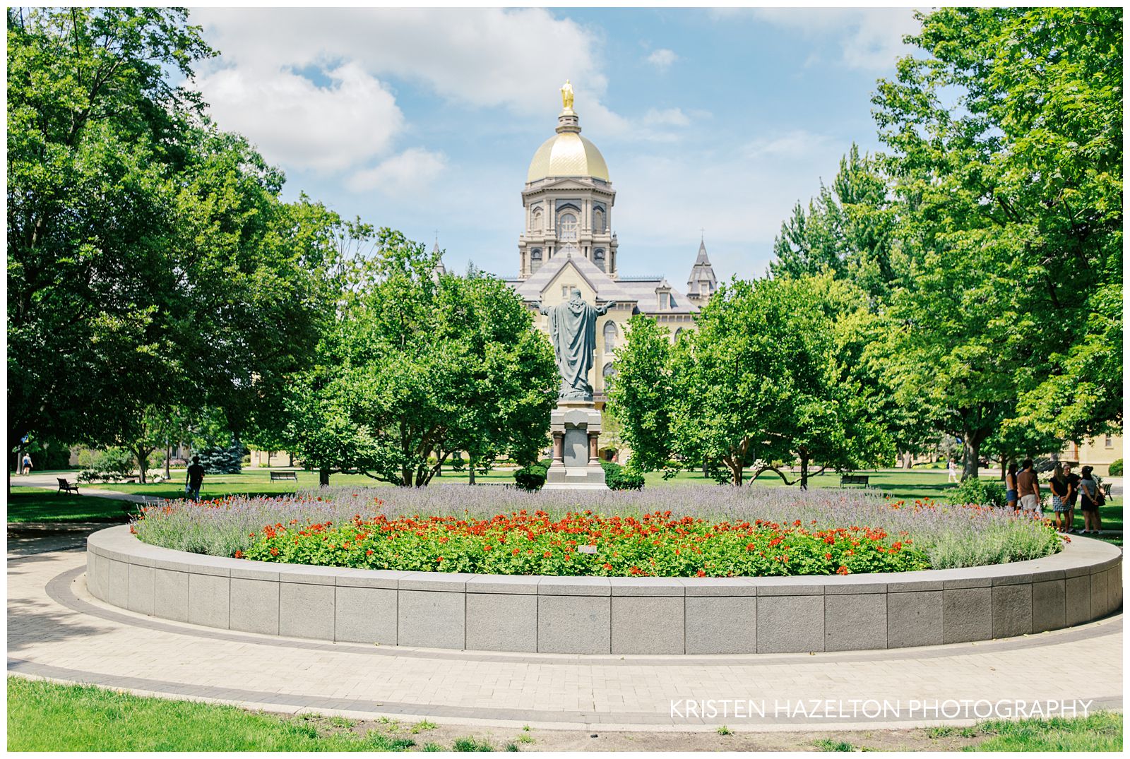 Main Building at the University of Notre Dame; a great location for Notre Dame graduation portraits